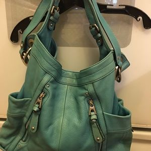 Turquoise b makowsky handbag brand new in dust bag